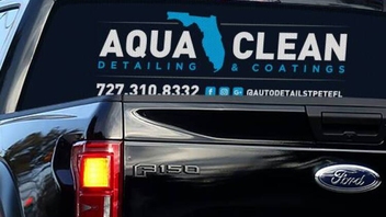 Aqua Clean Perforated Film Window Sticker