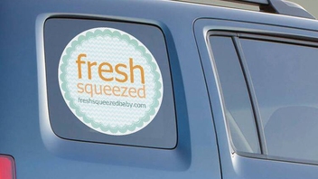 Fresh Squeezed Perforated Film Window Sticker