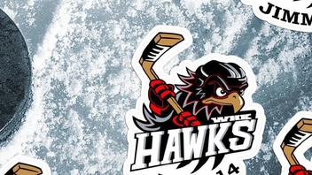 Hawks Hockey Die Cut Sticker