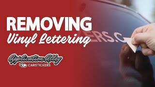 How To Remove Vinyl Lettering Stickers