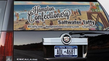 Saltwater Taffy Perforated Film Window Sticker