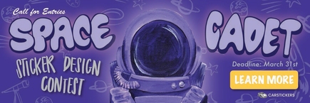 Space Cadet Sticker Design Contest Color Fix Carousel Ad
