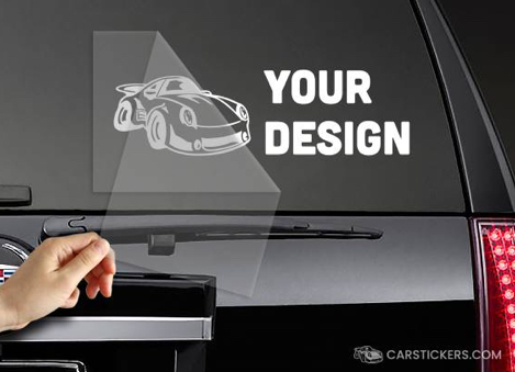 transfer decal Being Applied to a Car