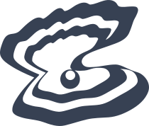 Abstract Clam Seashell With Pearl Sticker