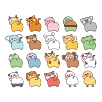 Animal Backside Sticker Sheet