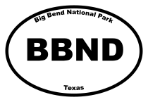Big Bend National Park Oval Sticker