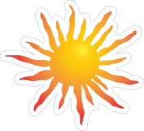 Bright Shining Sun Sticker