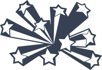 Bursting Shooting Stars Sticker