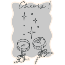 Cheers Coquette Sticker