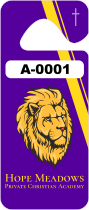 Christian Long Standard School Hang Tag Parking Permit