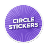 Round custom sticker for bold, clean design