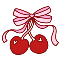 Coquette Bow Cherries Sticker