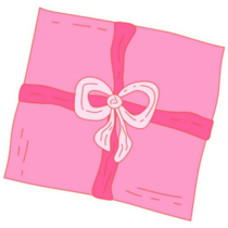 Coquette Bow Gift Sticker
