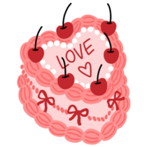 Coquette Love Cake Sticker