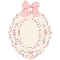 Coquette Oval Frame Sticker