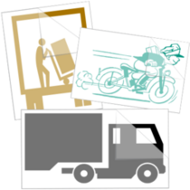 Courier Delivery Service Stickers