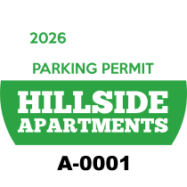 Custom Circle Hang Tag Parking Permit