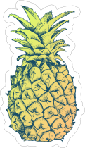 Delicious Pineapple Sticker