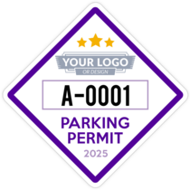 Diamond Parking Permit with Your Logo