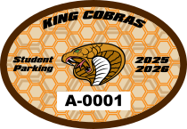 Double Hexagon Oval School Parking Permit Sticker