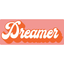 Dreamer Retro Bumper Sticker