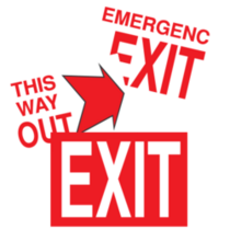 Exit Sign Stickers