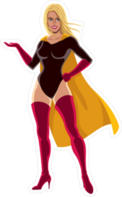 Female Superhero Presenting Sticker