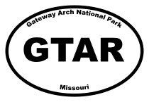 Gateway Arch National Park Oval Sticker