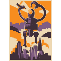 Giant Robot City Sticker