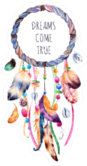 Hand Drawn Illustration Dreams Come True Boho Dreamcatcher Sticker