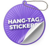 Custom hang tag stickers ideal for product packaging