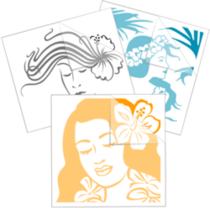Hawaiian Girl Stickers