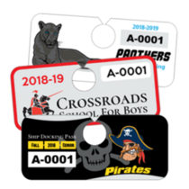 Horizontal Hang Tag Parking Permits