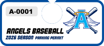 Horizontal School Sports Hang Tag Parking Permit