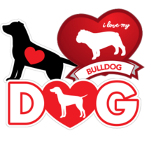 I Love My Dog Stickers and Decals