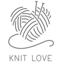 Knit Love logo Concept Sticker