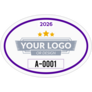 Oval Parking Permit with Your Logo