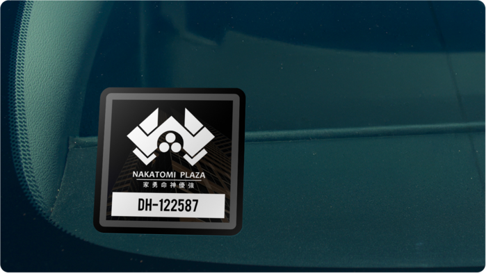 Square Parking Permit Applied To Rear Window