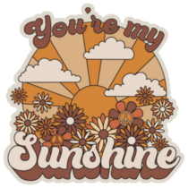 Retro Youre My Sunshine Design Sticker