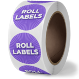 Roll of custom labels for high-volume applications