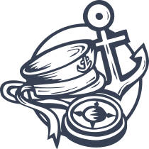 Sailor Hat, Anchor, & Compass Vinyl Sticker | Nautical Sticker