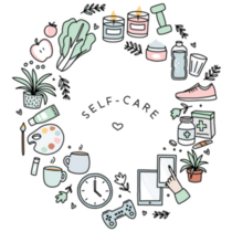 Self Care Hand Drawn Illustrations Sticker