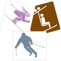 Skiing Stickers