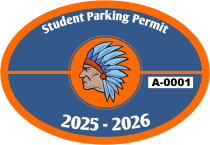 Split Oval School Parking Permit Sticker