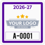 Square Parking Permit with Your Logo
