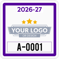 Square Parking Permit with Your Logo