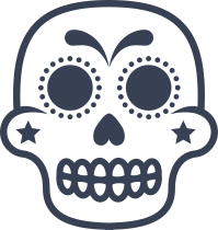 Star Cheeks Decorative Skull Sticker