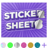 Sticker sheet with multiple designs for easy distribution