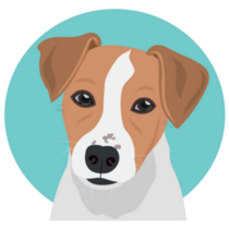  Terrier Background Sticker