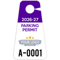 Triangle Hang Tag Parking Permit with Your Logo